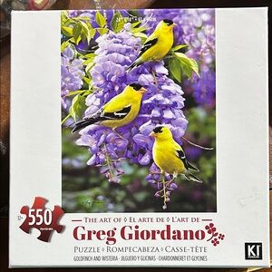 Goldfinch and Winter is puzzle by Greg Giordano 550 pcs
